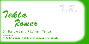 tekla romer business card